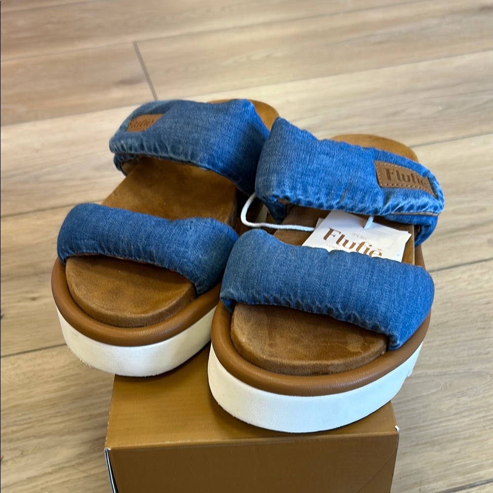 Fluff Blue Sandals